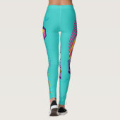 Funky 80s draagbare radiocassetspeler, 'boombox' leggings (Achterkant)
