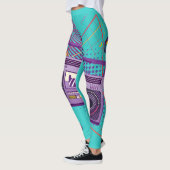 Funky 80s draagbare radiocassetspeler, 'boombox' leggings (Links)