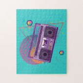 Funky 80s draagbare radiocassetspeler, 'boombox' legpuzzel (Verticaal)