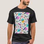 Funky 80s eighties Memphis Pattern Design Classic T-shirt (Voorkant)