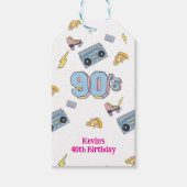 Funky 90's Theme Verjaardag Gift Label Cadeaulabel (Voorkant)