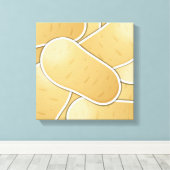 Funky-aardappel Canvas Afdruk (Insitu (Houten vloer))