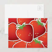 Funky aardbeien briefkaart (Voorkant / Achterkant)