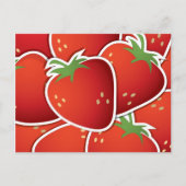 Funky aardbeien briefkaart (Voorkant)