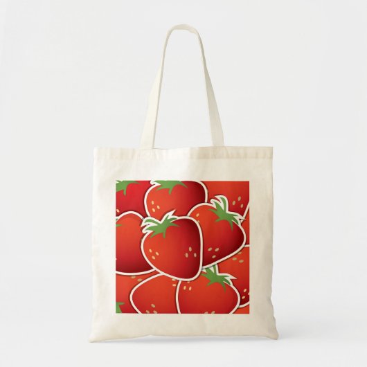 Funky aardbeien tote bag (Voorkant)