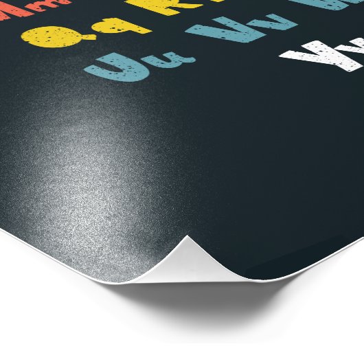 Funky ABC Early Learning ABC Art Foto Afdruk (Hoek)