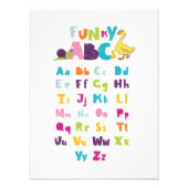 Funky ABC Early Learning ABC Art Foto Afdruk (Voorkant)
