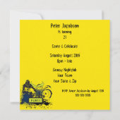 Funky Abstract Acid House DJ Party Kaart (Achterkant)