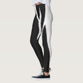 Funky Abstract Art Black White Leggings (Links)