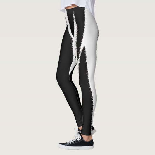 Funky Abstract Art Black White Leggings (Links)
