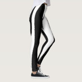 Funky Abstract Art Black White Leggings (Rechts)