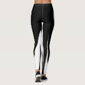 Funky Abstract Art Black White Leggings (Achterkant)