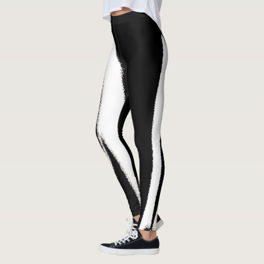 Funky Abstract Art Black White Leggings (Links)