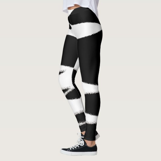 Funky Abstract Art Black White Leggings (Links)