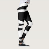 Funky Abstract Art Black White Leggings (Rechts)