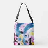 Funky Abstract Art Canvas tas (Achterkant)