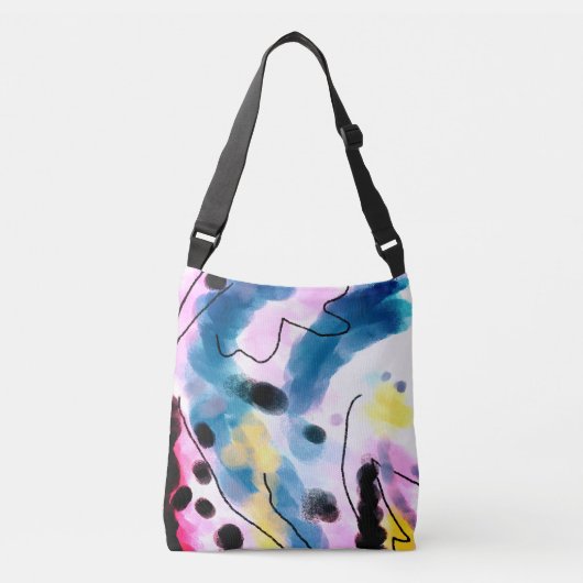 Funky Abstract Art Canvas tas (Voorkant)