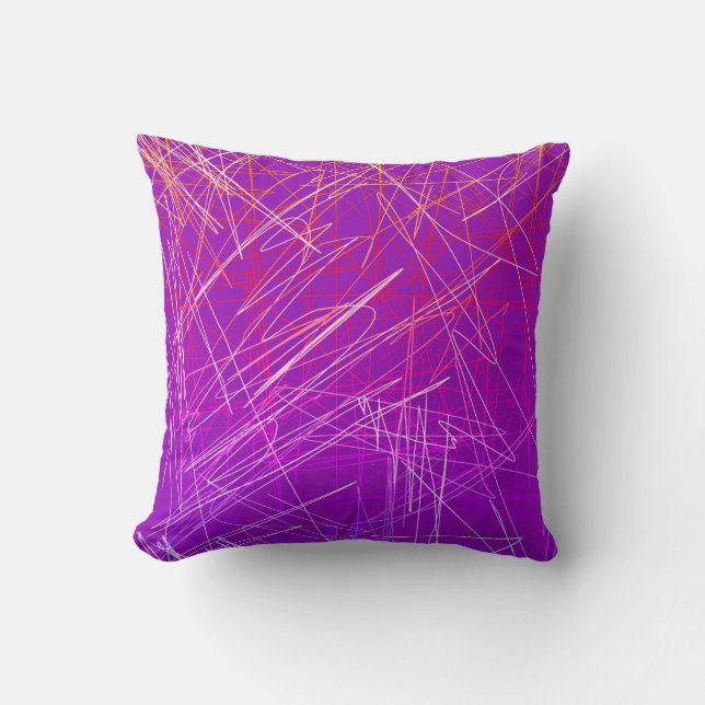 Funky Abstract Art Drawing Sierkussen Cushion (Voorkant)