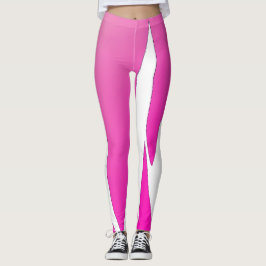 Funky Abstract Art Paars Pink White Leggings