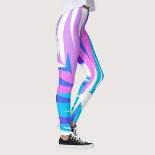 Funky Abstract Art Pastel Pink Paars Leggings