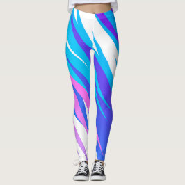 Funky Abstract Art Pastel Pink Paars Leggings