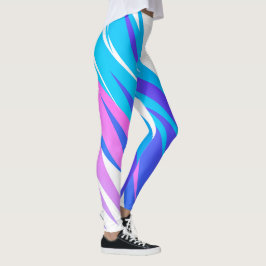 Funky Abstract Art Pastel Pink Paars Leggings