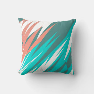 Funky Abstract Art Pastel Turquoise White Kussen