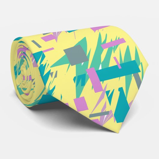 Funky Abstract Art Pattern Stropdas (Opgerold)