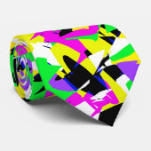 Funky Abstract Art Pattern Stropdas (Opgerold)