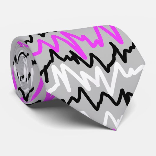 Funky Abstract Art Pattern Stropdas (Opgerold)