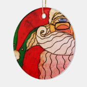 Funky Abstract Art Santa Claus Keramisch Ornament (Links)