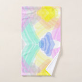 Funky Abstract Art Turquoise Pink Pastel Theme  Ba Bad Handdoek (Handdoek)
