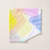 Funky Abstract Art Turquoise Pink Pastel Theme  Ba Bad Handdoek (Wasdoekje)