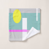 Funky Abstract Art Turquoise Pink Pastel Theme  Bad Handdoek (Wasdoekje)