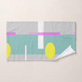 Funky Abstract Art Turquoise Pink Pastel Theme  Bad Handdoek (Handdoek)