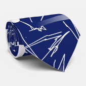 Funky Abstract Art White Pattern Stropdas (Opgerold)