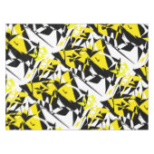 Funky Abstract Black Yellow Pattern Tafelkleed (Voorkant (Horizontaal))