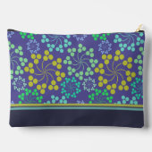 Funky Abstract Blue Floral Pattern Personalized Etui (Achterkant)
