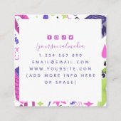 Funky Abstract Cartoon Illustratie grafisch ontwer Vierkante Visitekaartje (Achterkant)