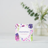 Funky Abstract Cartoon Illustratie grafisch ontwer Vierkante Visitekaartje (Staand voorkant)