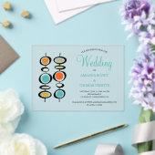 Funky Abstract Circles Mid Century Wedding Acryl Uitnodigingen (Insitu (Huwelijk))