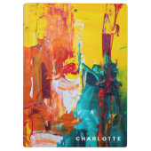 Funky Abstract Expressionisme Colorful Klembord (Achterkant)