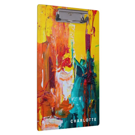 Funky Abstract Expressionisme Colorful Klembord (Rechts)