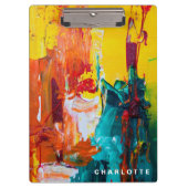 Funky Abstract Expressionisme Colorful Klembord (Voorkant)
