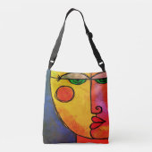 Funky Abstract Face Crossbody Tas (Achterkant)