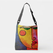 Funky Abstract Face Crossbody Tas (Voorkant)