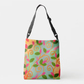 Funky Abstract Floral Crossbody Tas (Achterkant)