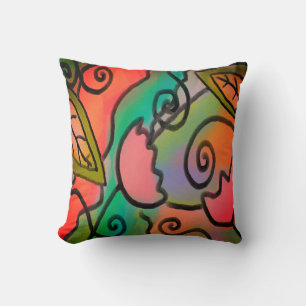 Funky Abstract Floral Kussen