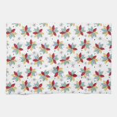 Funky Abstract Flowers Mid-century Theedoek (Horizontaal)