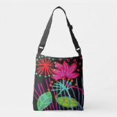 Funky Abstract Flowers Tas (Voorkant)